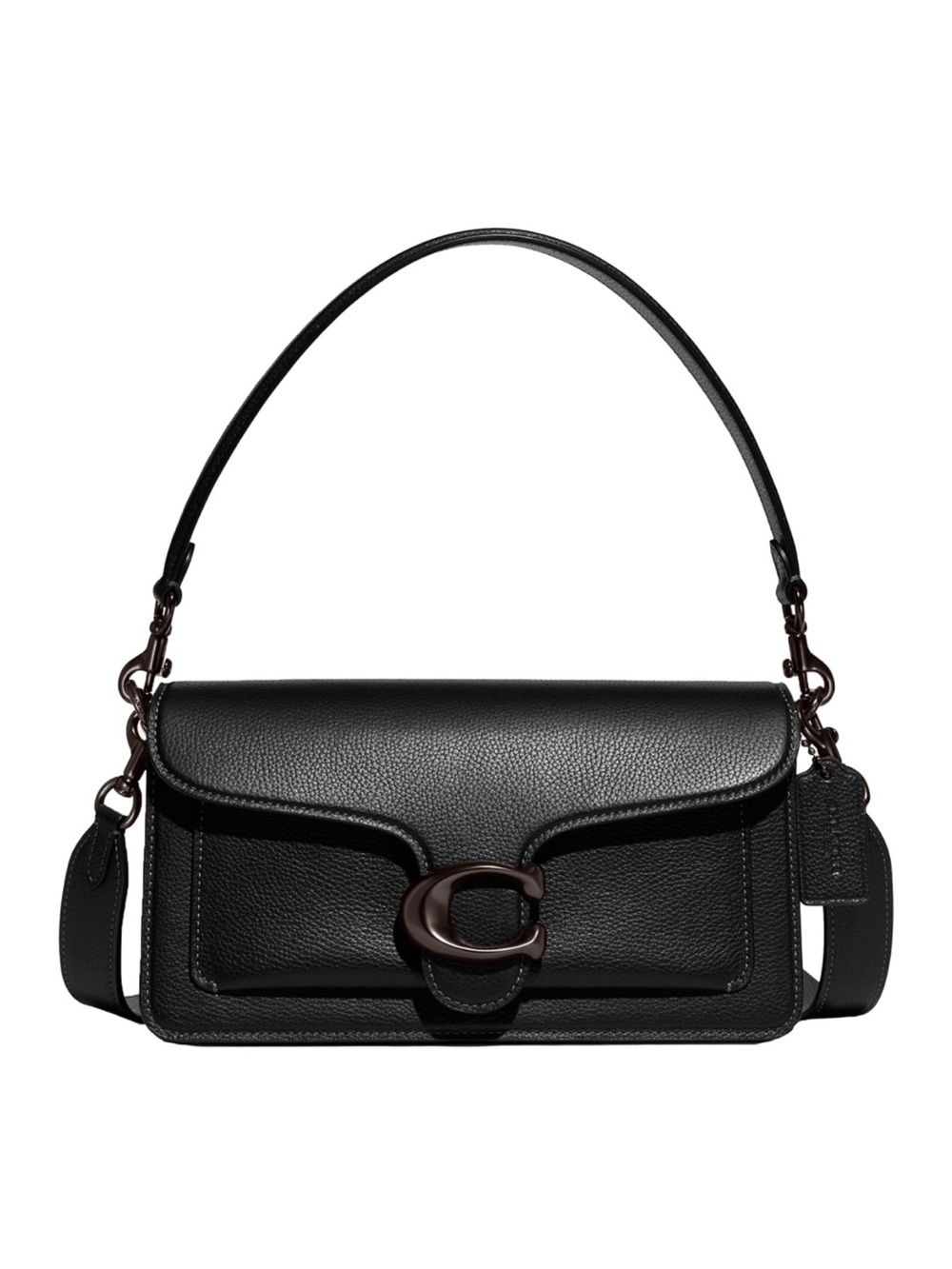 New Coach Classic Black Tabby 26 Leather Shoulder Bag with Black Hardware